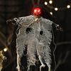 Halloween Hanging Ghost Scary Grim Reaper Prop with LED Glowing Eyes And Chain for Outdoor Yard Lawn Tree Haunted House Decor