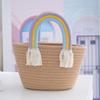 Rainbow Woven Cotton Rope Handbag - Fresh, Simple, Sweet Travel Tote