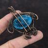 Neon Apatite Pendant Copper Wire Wrapped Pendant Natural Gemstone Pendant Copper Jewelry Handmade Tortoise Pendant Wire Jewelry Wedding Gift
