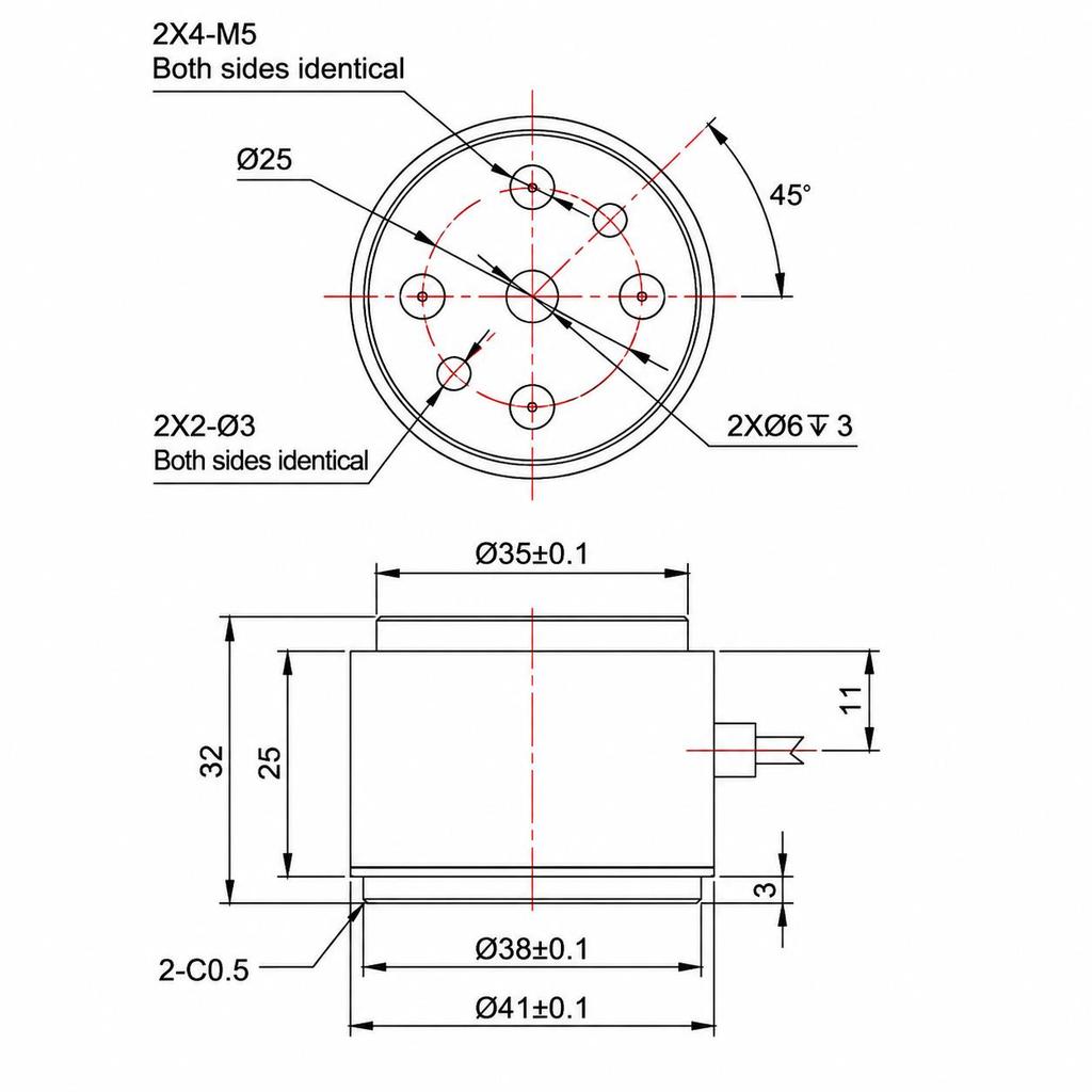 Industrial Reaction Torque Sensor 0-10Nm High Sensitivity Static Torque Measurement Weighing Sensor for Laboratory