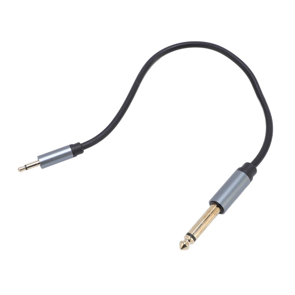 3.5mm Mono Male to 6.35mm Mono Male Sound Cable 11.8 Inch 6.35mm to 3.5mm Headphone Adapter Cord for Speaker Amplifier
