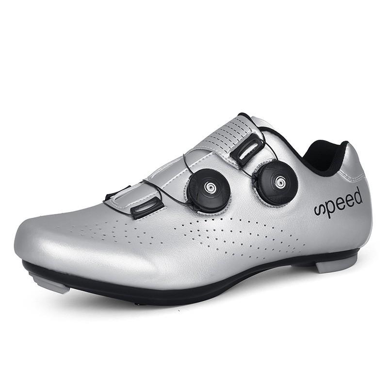Unisex Cycling Shoes With Cleat Compatibility Road Mountain Bike Pedal Locking Footwear Reflective Design