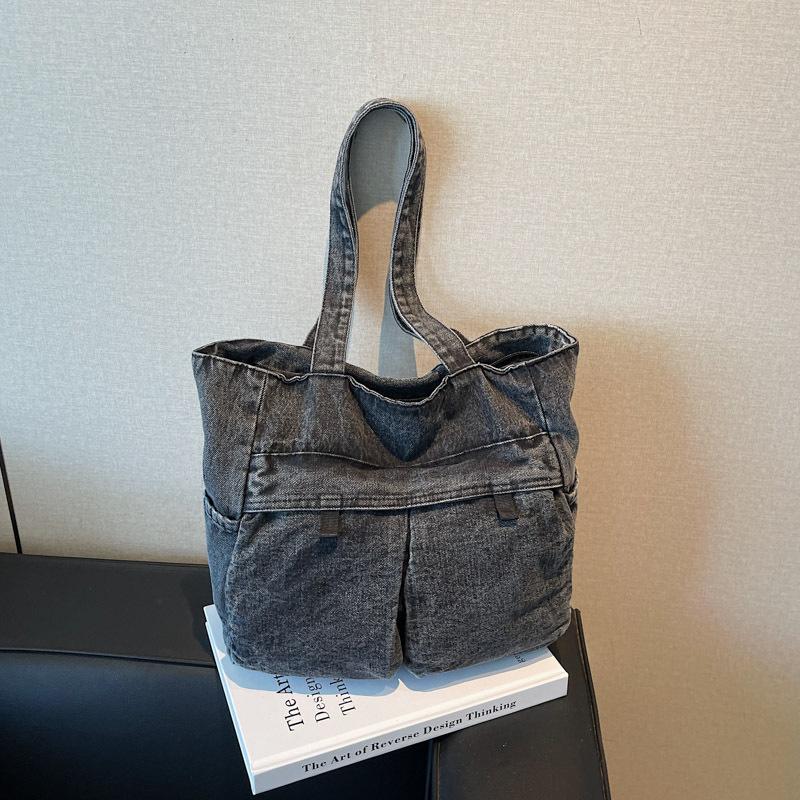 2025 нишевая джинсовая сумка через плечо женская сумка тренд мода простая ретро женский рюкзак сумка-тоут сумка через плечо