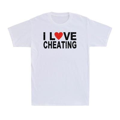 I Love Cheating I Red Heart Cheating Funny Cheating Saying Unisexs Tshirt Tshirt