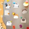 Cat Pattern Self-Stick Notes 12Pcs/Set Cartoon Animal Note, 30 Sheets/Pad Self-adhesive Note Pad, Adhesive Kit Super Sticking Power Memo Post Stickies