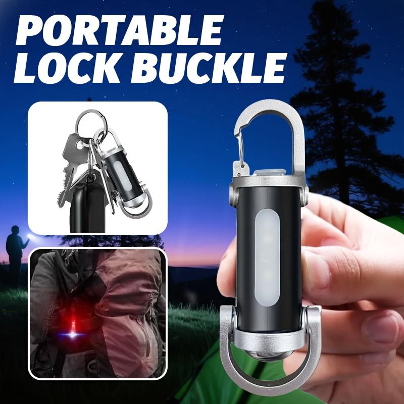 LED Portable Keychain Mini Flashlight Multifunctional Floodlight with Hook Suitable for Hiking, Reading, Fishing, Camping, and Emergency Use