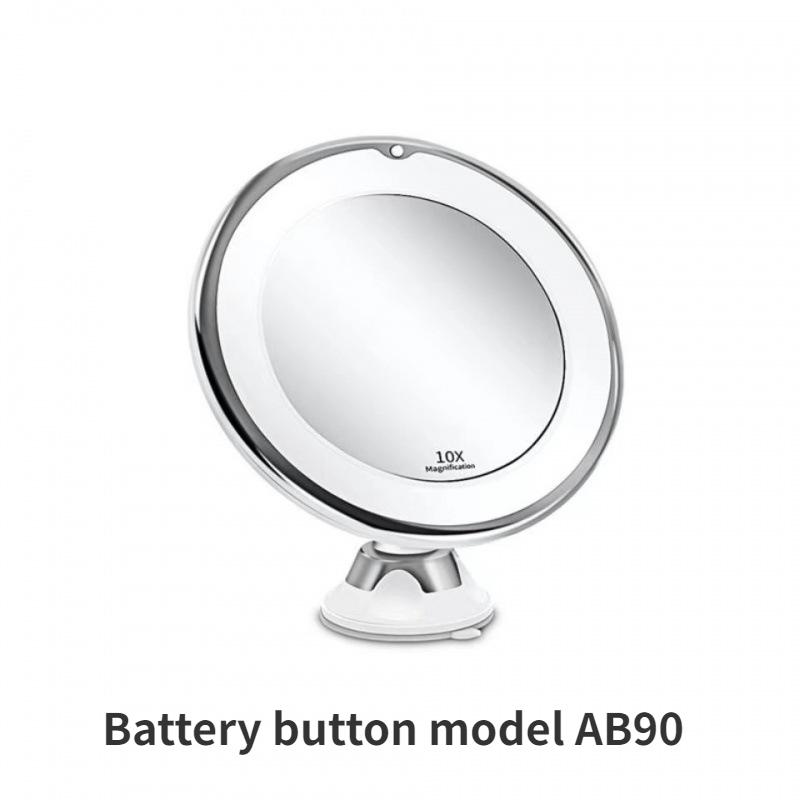 Wall Mirror Folding Arm Extend Bathroom Mirror Without Drill Swivel Bathroom Mirror Suction Arm Double Side Cosmetic Makeup 10X
