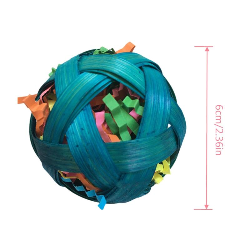 3Pcs Bird Foraging Toys Parrot Cage Shredder Toy 2.4-in Foot Ball Chewing Toys for Small Animals Gerbils Hamsters