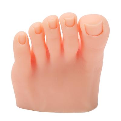 Nail Art Training Display Modello di piede finto in silicone per esercizi di tatuaggio di colore chiaro