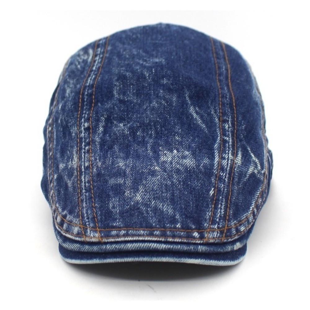 Adjustable Washed Denim Newsboy Caps Retro Flat Cap New Painter Beret  Casual