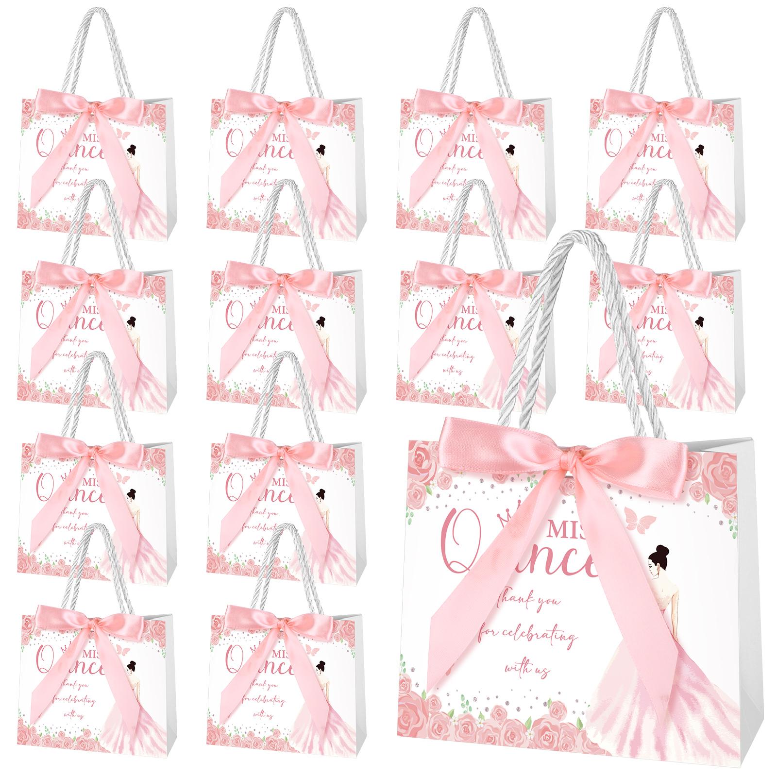 

Fionupi 36 Sets Mini Quinceanera Party Favors For Guests Mis Quince Anos Gifts Bags Bulk White Pink Small Thank You Bags Sweet P армія зелений колір