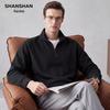 SHANSHAN Fleece-Lined Mock Neck Long Sleeve Pullover
