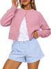 Cropped Cardigan Sweaters for Women Fall Fashion Clothes 2026 Lightweight Knit Button-Down, Versatile Layering Piece for Fall, Spring & Office Wear