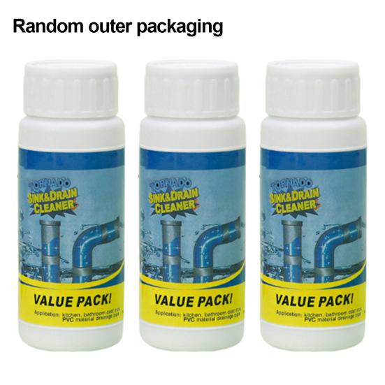 3 ks Čistič potrubí Wild Čistič potrubí Prášek Kuchyňské dřezy Umyvadla Toalety Bezpečný čistič odpadů