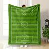 Soccer Field Design Blanket Patterned Flannel Blanket Perfect for the Bedroom Living Room, Sofa, or a Little Nap