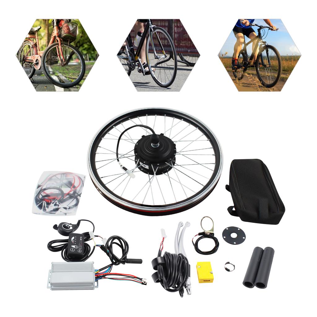 20-inch Bicycle Motor Kit 36V 250W Front Wheel Electric Bike Conversion Kit Hub Motor Riding Kit with LED Display