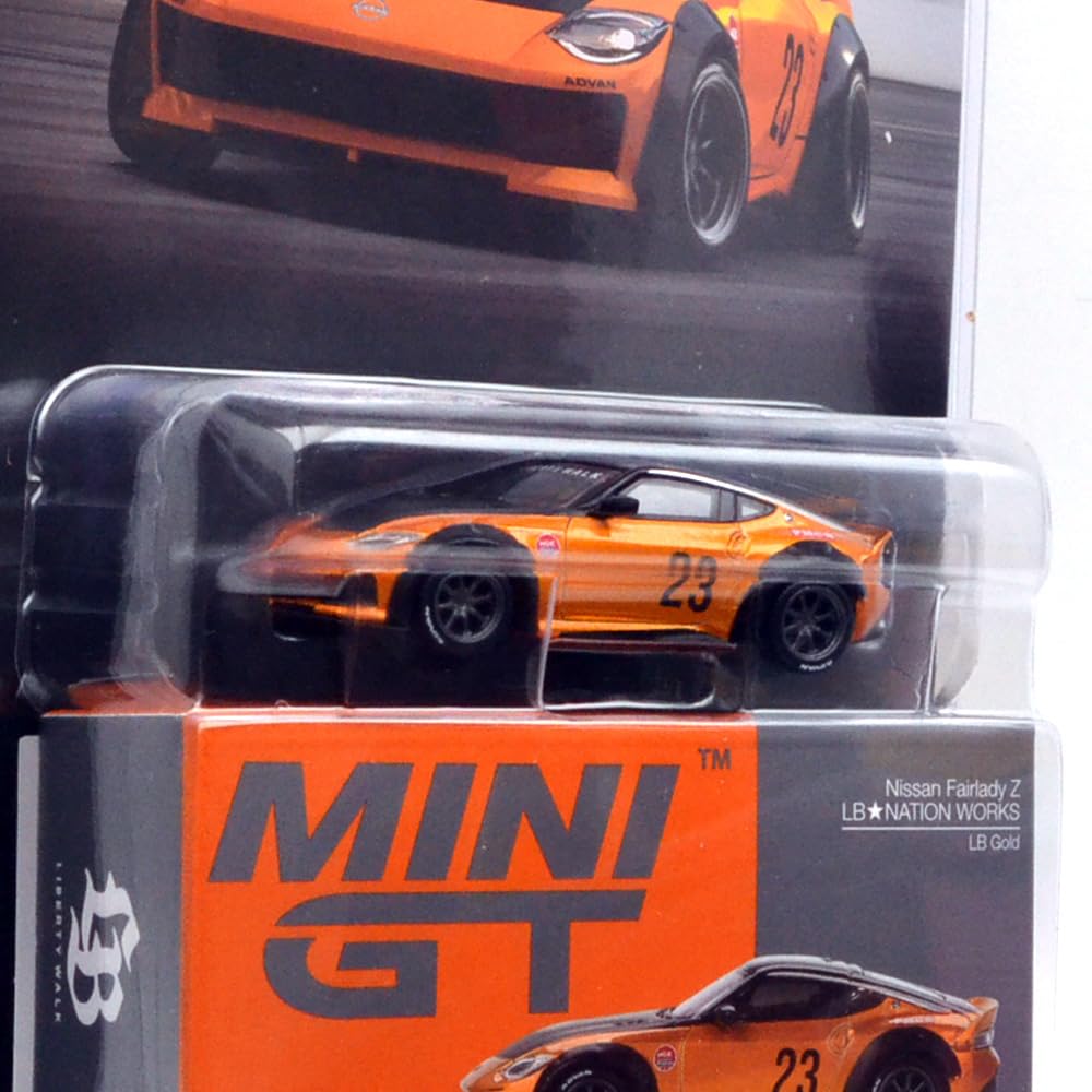 MINI GT Scale MiJo EXCLUSIVE NISSAN Z WORKS USA MiJo Exclusive Nissan Z WORKS Blister Package 164 - LB-NATION (LB GOLD) - LB-NATION (LB Gold)