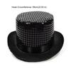 Sequined Glitter Top Hat British Style Multicolor Glittering Magician Hat Durable Lightweight Polyester Bowler Jazz Hat