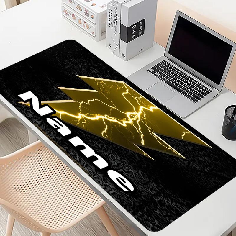 Custom Name Personalized Black Adam Pattern Mousepad, Laptop PC Desk Mat, Decorative Desk Mat for Home Keyboard Pad Gift