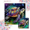 New Arrival 5D DIY Full Circle Diamond Painting "Big and Little Turtles" Embroidery Cross Stitch Home Decor Gift