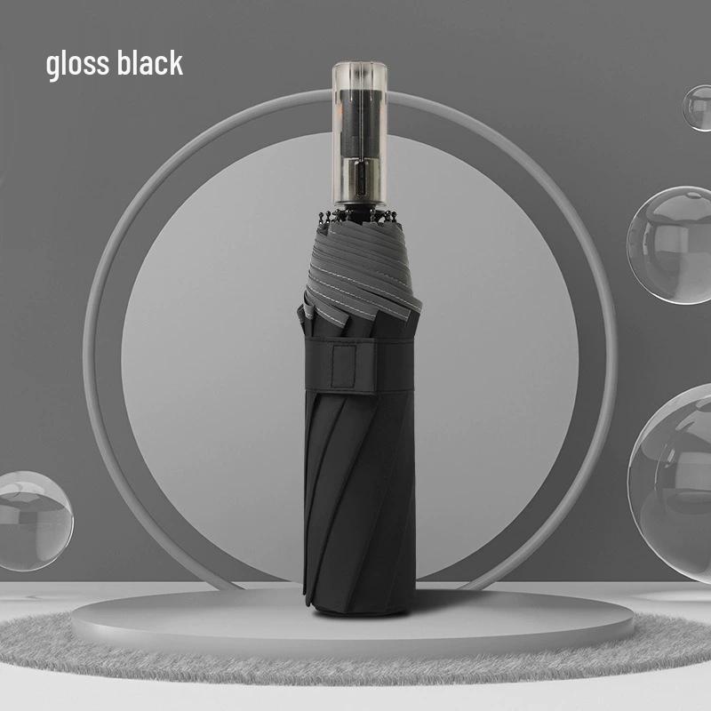 10-Rib Reflective Compact Sun & Rain Umbrella