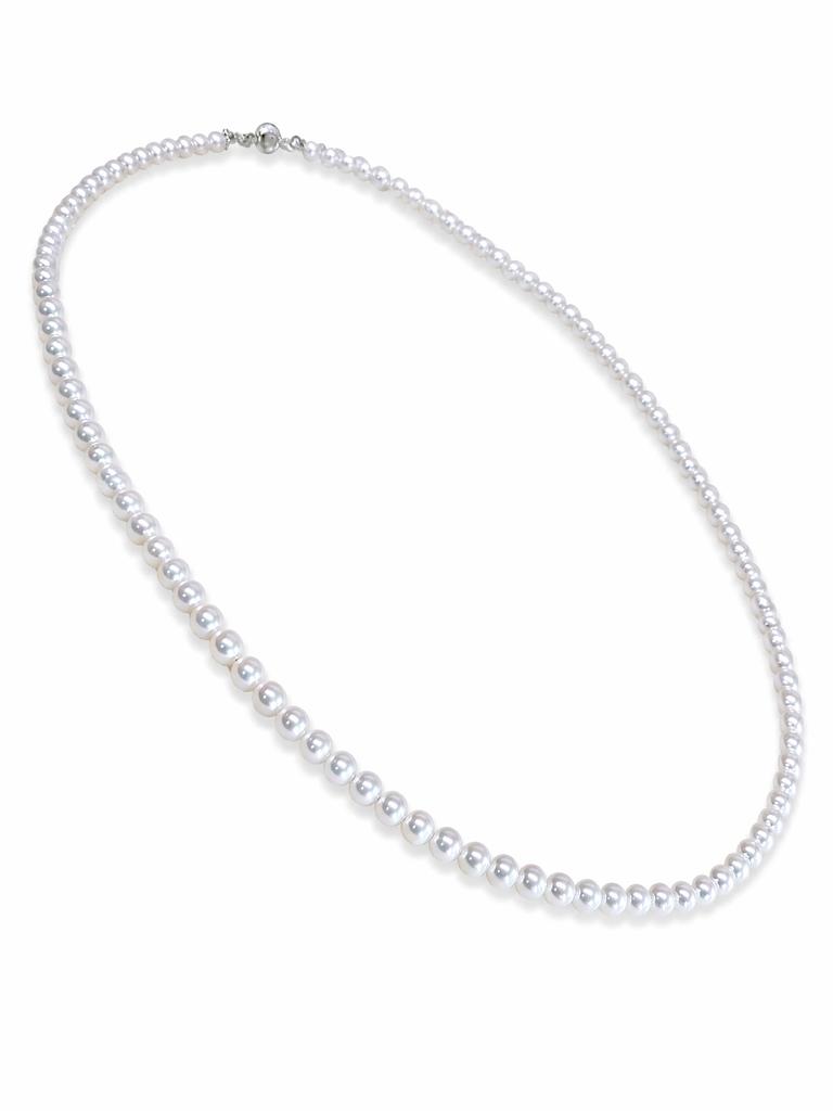925 Silver Clasp Freshwater Pearl Classic All-match Rice Bead Necklace