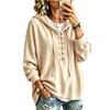 Women's Casual Pullover Hoodie, Loose Fit, Drop Shoulder, Color