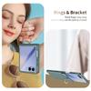 For Samsung Galaxy Z Flip7 5G Case with Tempered Glass Film Ring Holder Kickstand PC Phone Cover