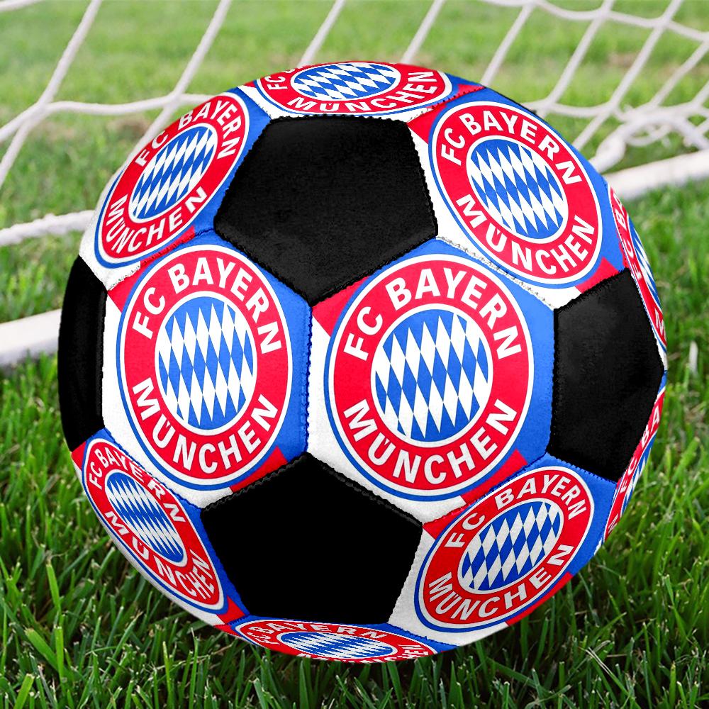 FC Bayern Munich Indoor Soccer Ball Colorful Machine Stitched PVC Size 5 Team Training Competition Ready Durable High-Bounce Cool Sports Gift