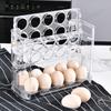 Stackable Egg Holders for Refrigerator,Clear 3x10 Egg Tray Storage Box Dispenser