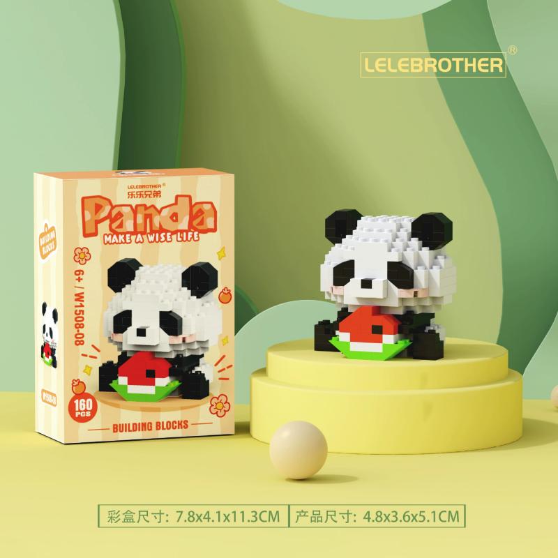 Cartoon Anime Kawaii Roter Panda Serie Bausteine Wohnzimmer Dekoration Lernspielzeug Kinder Weihnachtsgeschenk
