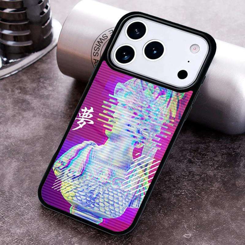 Vaporwave Aesthetic Art Phone Case For iPhone 17,16e,15,14,13,12,11,Mini,Pro,MAX Soft Silicone Cover