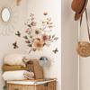 Creative Simulated Floral Wall Sticker Self-Adhesive Removable for Bedroom Living Room Hallway Closet Dorm Home Decor Art