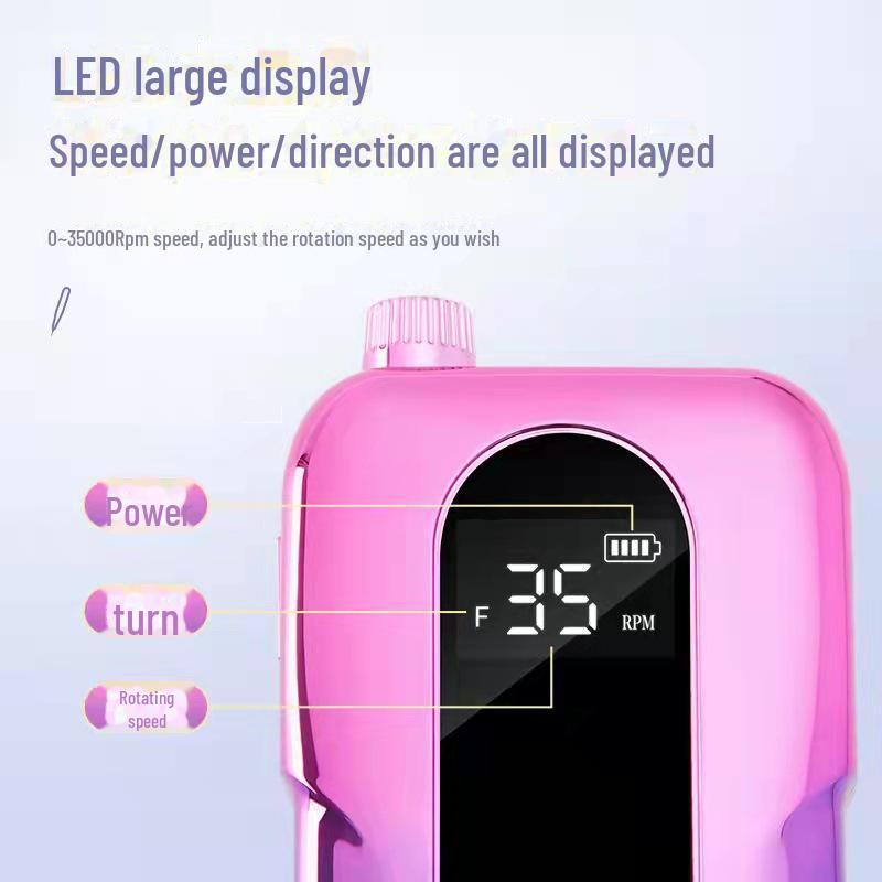 Rechargeable Portable Nail Polish Remover & Polisher 0-35,000 RPM