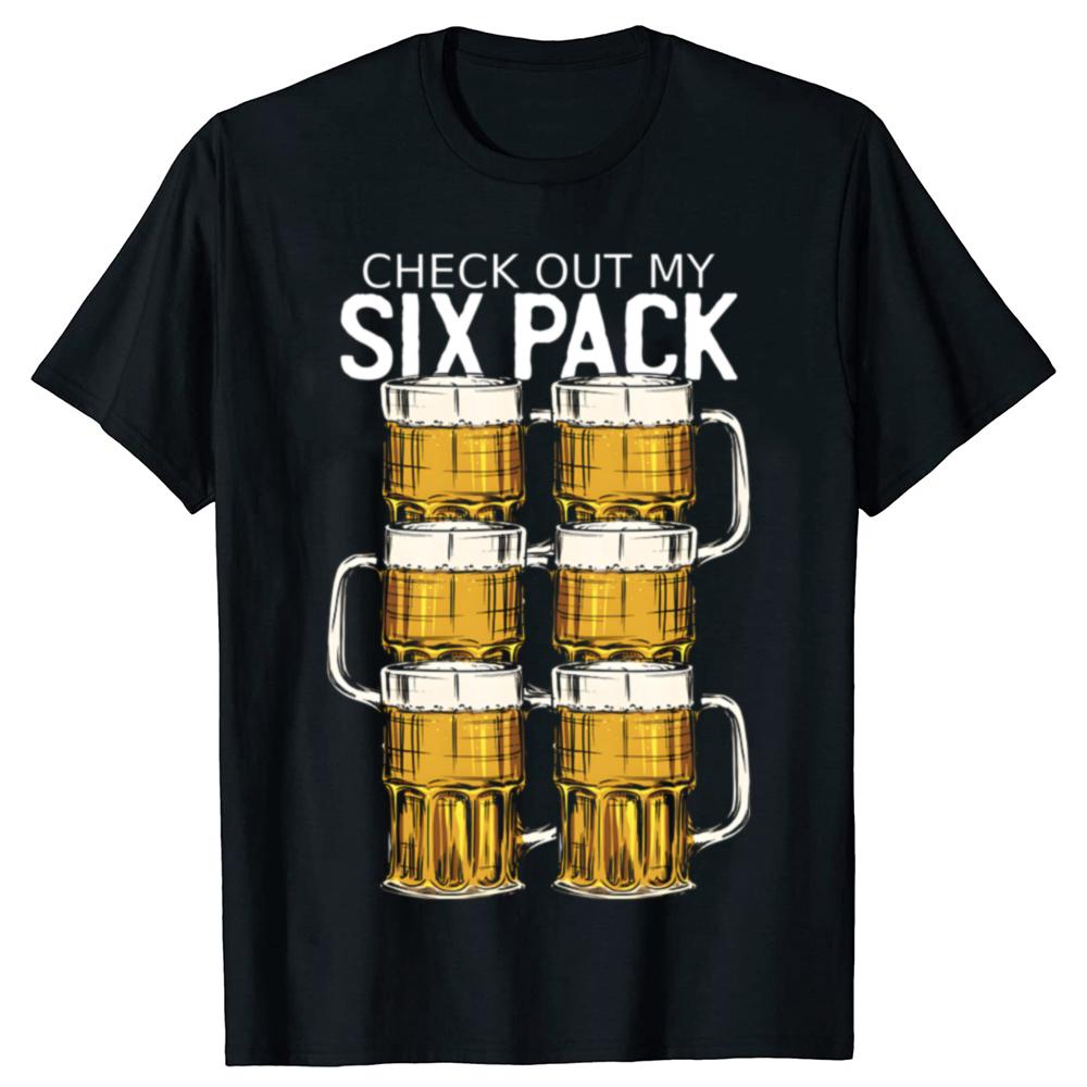 

Funny Check Out My Six Pack Beer 100% Cotton T-shirts Men Fashion Tshirt Loose Oversized Streetwear Hip Hop Unisex T Shirt -... S разноцветный
