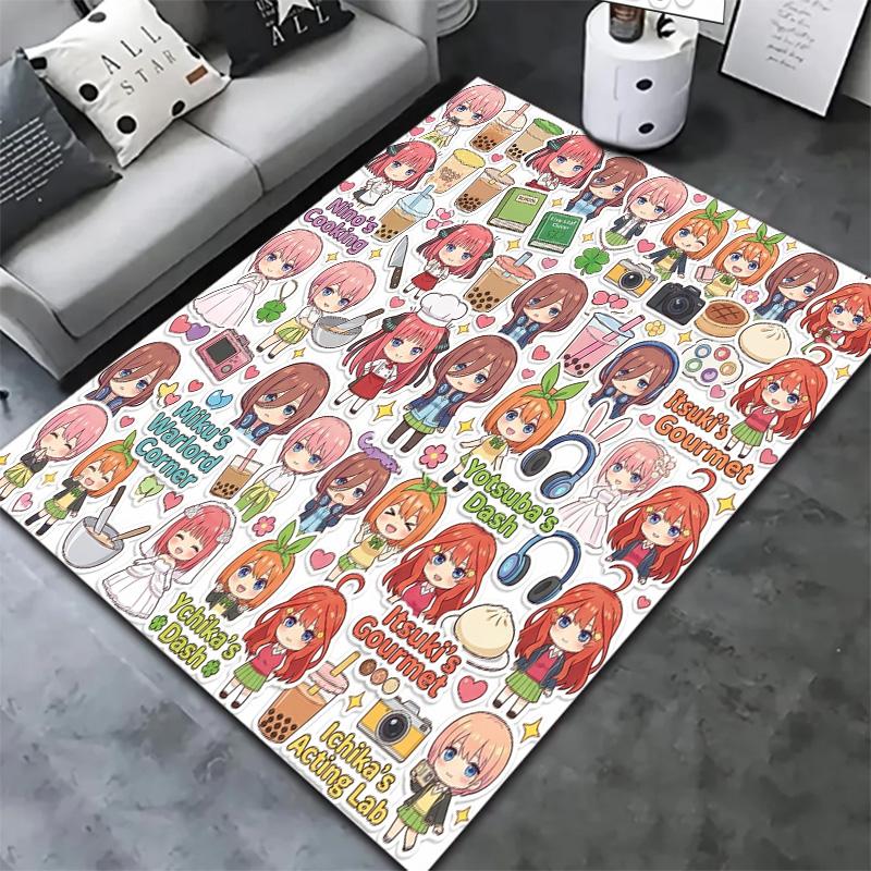 Alfombra Alfombrilla de Los Quintillizos Esenciales Para Sala de Estar Dormitorio Hogar Decoración de Sofá Niños Juego Alfombrilla Antideslizante para el Suelo