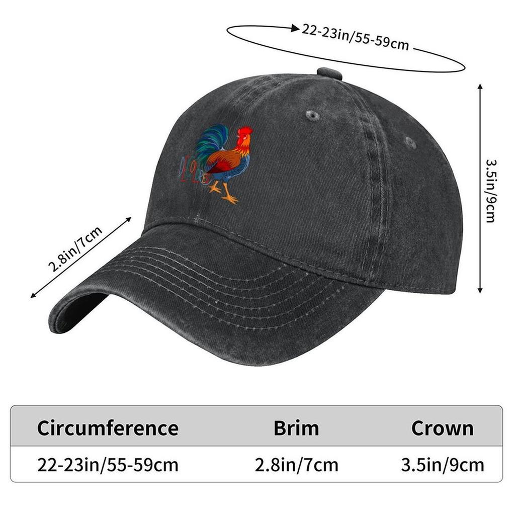 2026 DeColores Cursillo Rooster On Black Baseball Cap Christmas Hat Icon Winter Hat Vintage Golf Women Men's