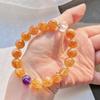 Autumn And Winter New 10Mm Natural Amethyst White Crystal Caramel Honey Citrine Bracelet Bracelet