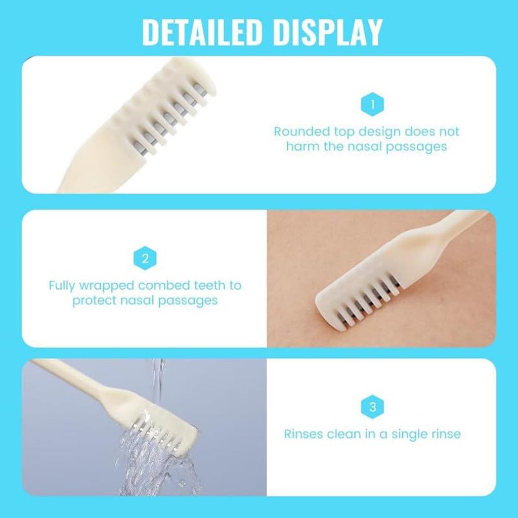 2-in-1 Nasal Hair Cutter, New Double Sided Nose Hair Knife, Nostril Hair Remover Tool, Portable Manual 360° Rotating Nose Hair With Ear For Women Men