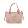 Butterfly Chinese Style Bucket Bag Artistic Canvas Material Cheongsam Handbag Tassel Decoration Magnetic Buckle Closure
