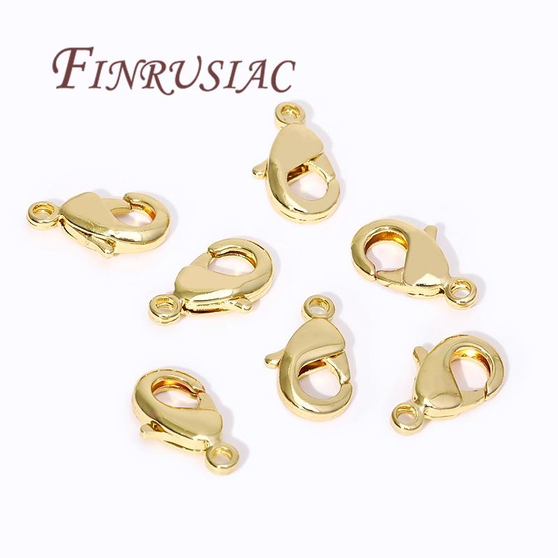18K Gold Plated Lobster Clasps For Bracelets,Spring Clasps For Jewelry,DIY Jewelry Making Supplies,Connectors Clasp Accessories
