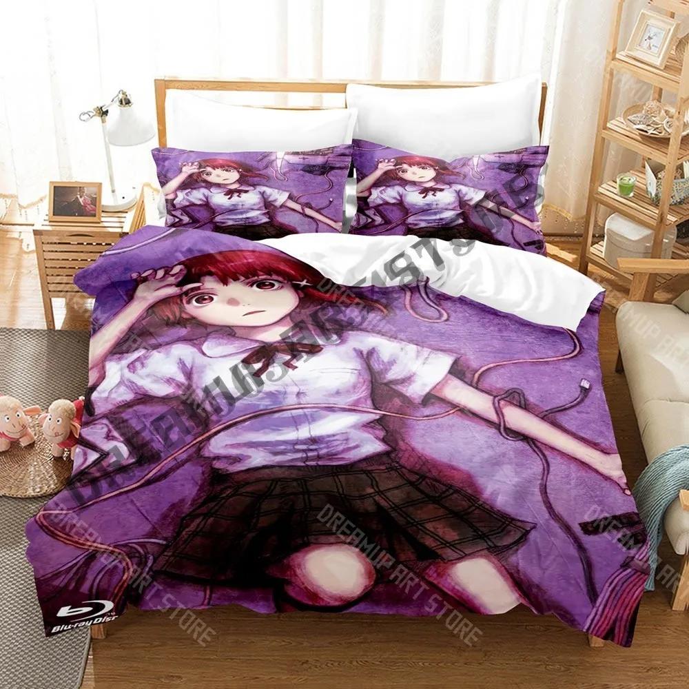 3D Print Serial Experiments Lain Bedding Set Single Twin Full Queen King Size Bed Set Adult Bedroom Duvetcover Sets Anime Bad