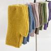 Exposed Finger Half Mittens Wool Blend Knitted Gloves Protable Fingerless Gloves  Autumn Winter