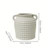 Vintage Ceramic Double Ear Storage Jar Multi Functional Storage Container Decorative Vases Kitchen Dining Room Container