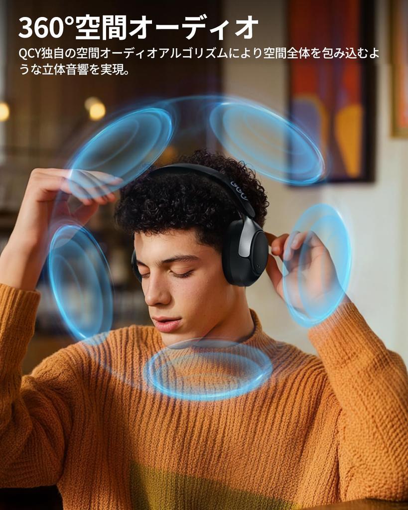 2025 Award H3PRO Wireless Bluetooth Noise 50dB Noise Spatial Up to 55 Hours Continuous Ambient Sound Clear Multipoint Comfortable Dedicated App Black