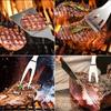 Akcesoria Do Grilla Zestaw 5 Szt Sztućce Do Grillowania Stalowe Pokrowiec