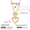 Youthway Elegant Heart Shape Shell Pendant Necklace For Women Romantic 18K Gold Plated Stainless Steel Necklace Fashion Jewelry