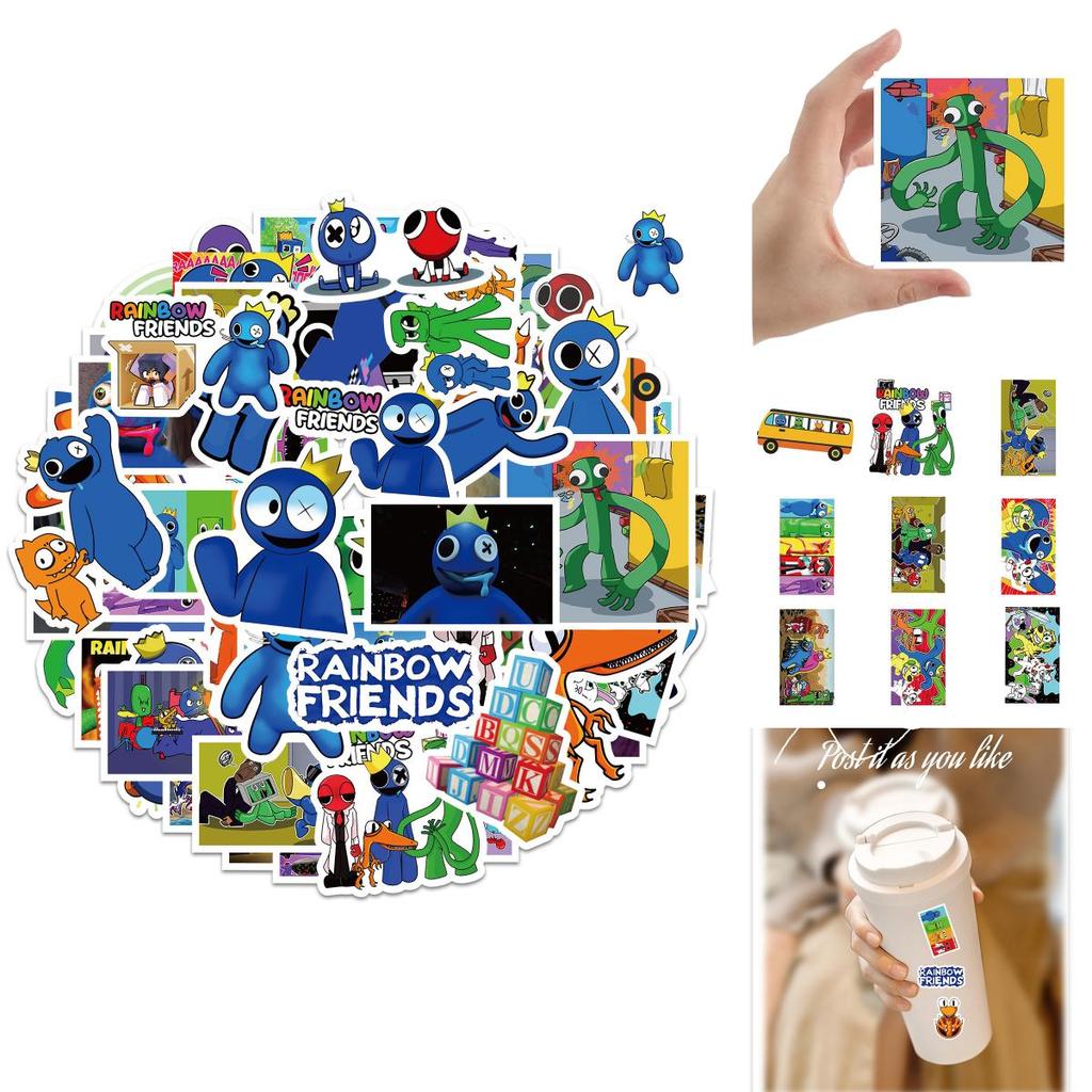 Waterproof And Reusable Roblox Rainbow Friends Stickers Set Of 60