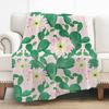 Cactus Flower Summer Flannel Throw Blanket, Colorful Lightweight Flannel Cozy Warm Suit for Couch Gift for Cactus Plant Lover