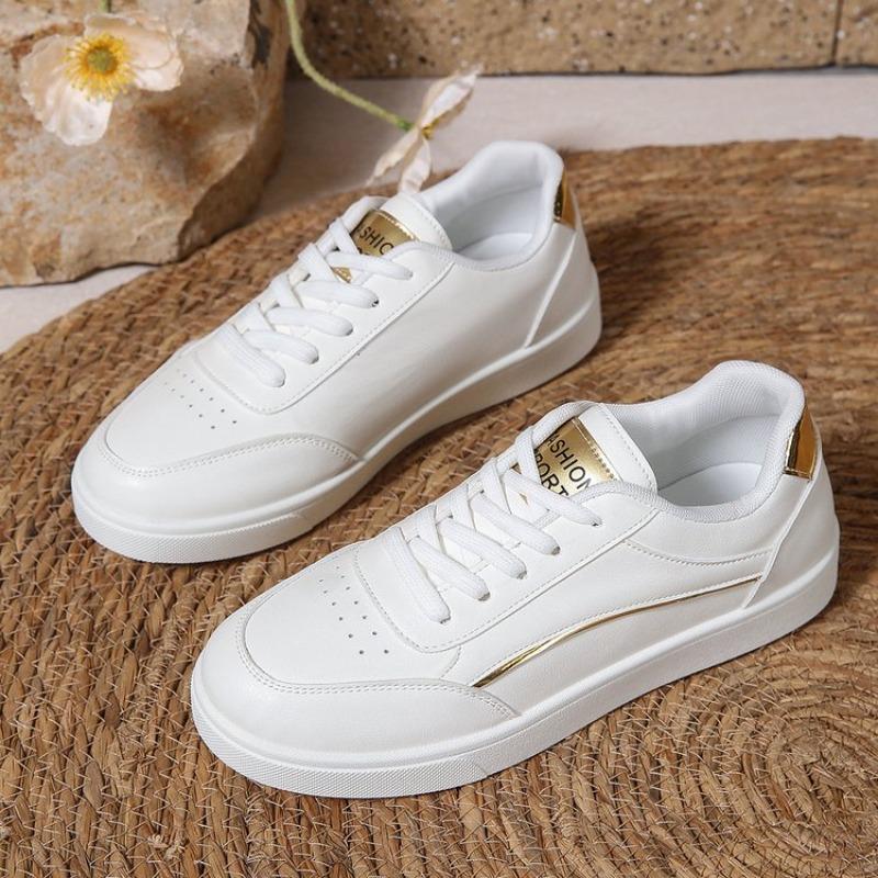 Women Shoes Summer White Shoes 2025 Spring Women Gold and Silver Casual Shoes Breathable Flats Breathable Women Sneakers